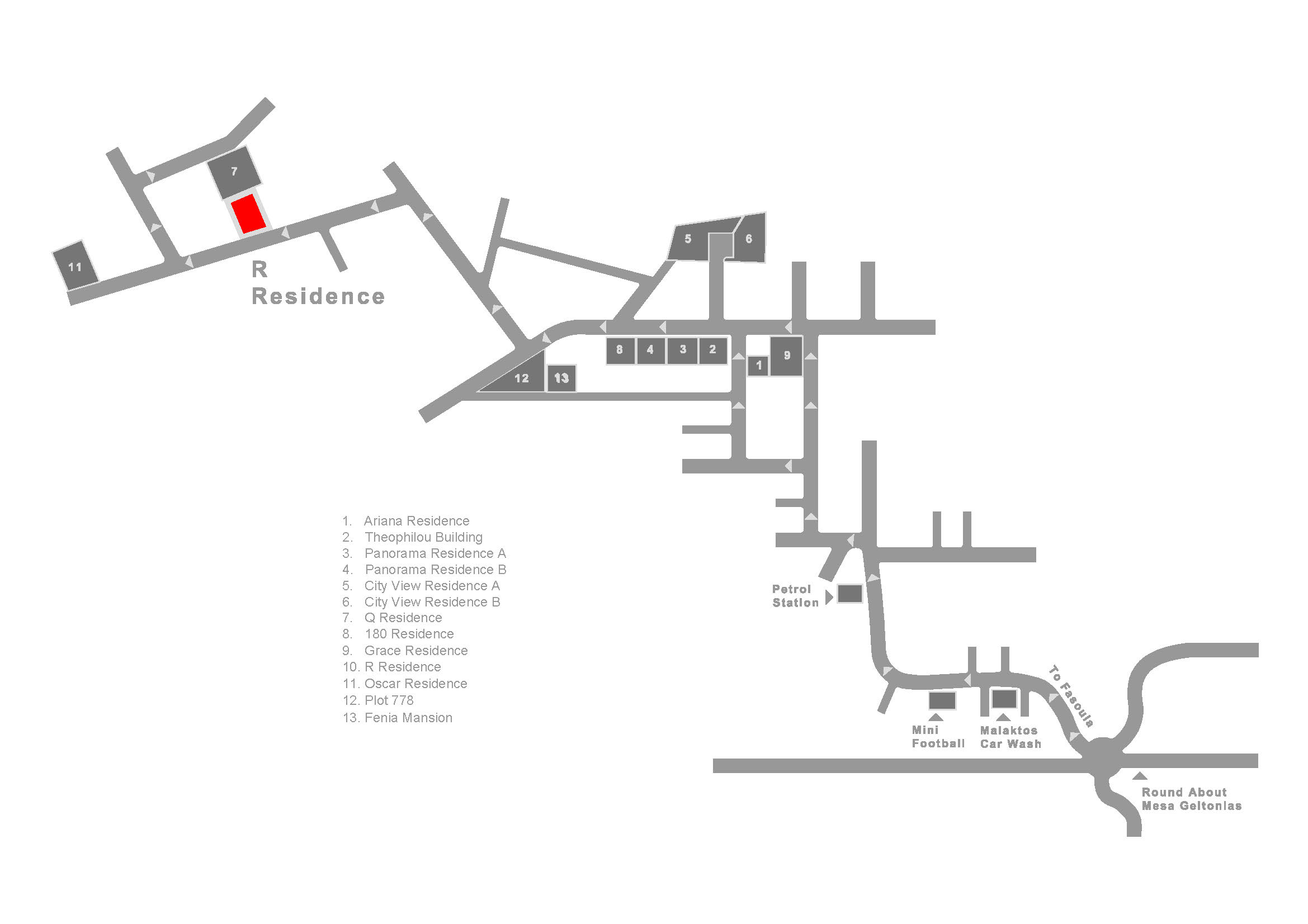 R Residence Map